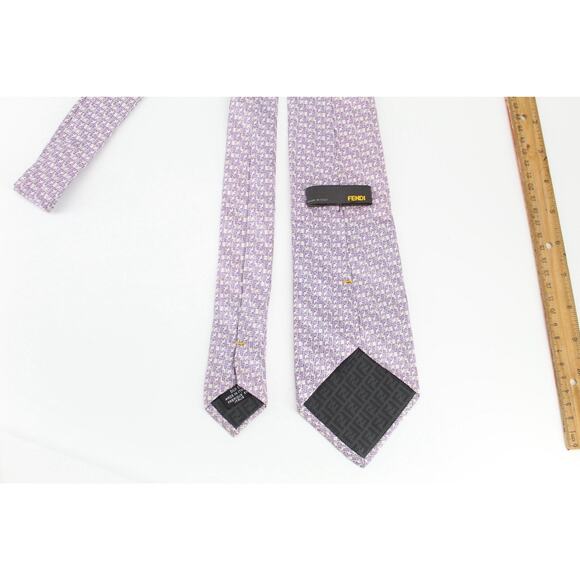 ネクタイ FENDI A tie Zucca FF logo silk purple Fendi Tie Mens Purple FF Monogram Zucca 100% Silk Made In Italy